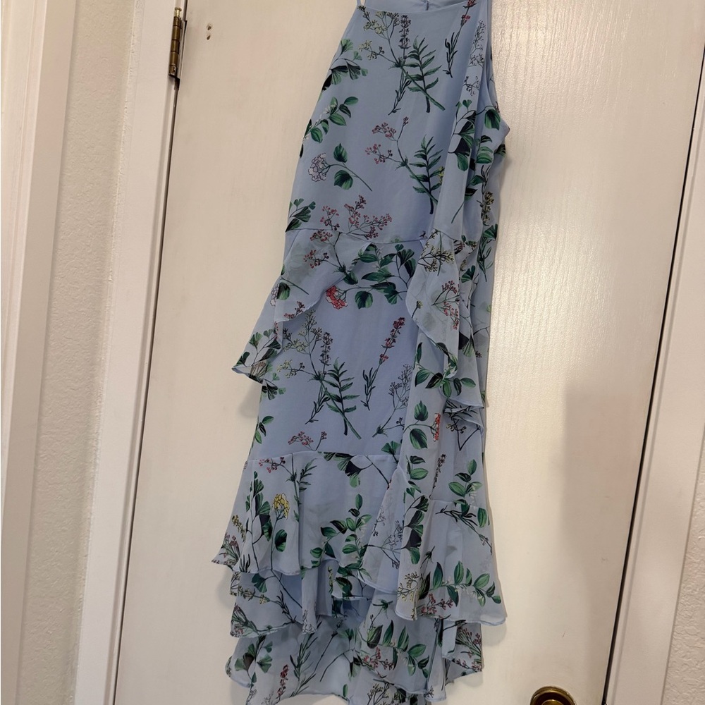 Floral Blue Chiffon dress
